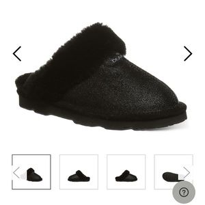 Bearpaw Slippers - black/silver glitter